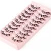 Ten Pairs Of Diagonal Flying Fox Eye False Eyelashes, Natural Thick Curled Eyelashes