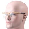 High-Quality Bamboo And Wood Sandwich Board Splicing Glasses Frame, Retro Half Frame Wood, Myopia Glasses Frame