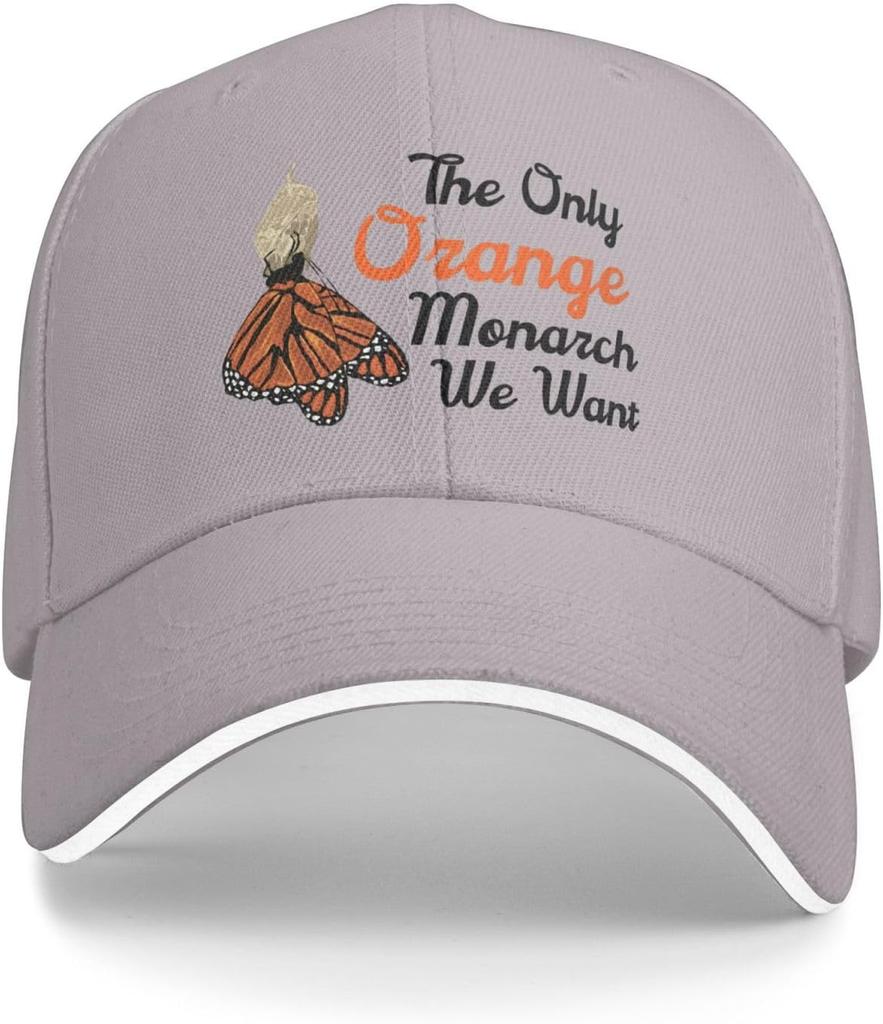 Monarch Butterfly Orange Design Polyester Baseball Cap Adjustable Outdoor Casual Cap
