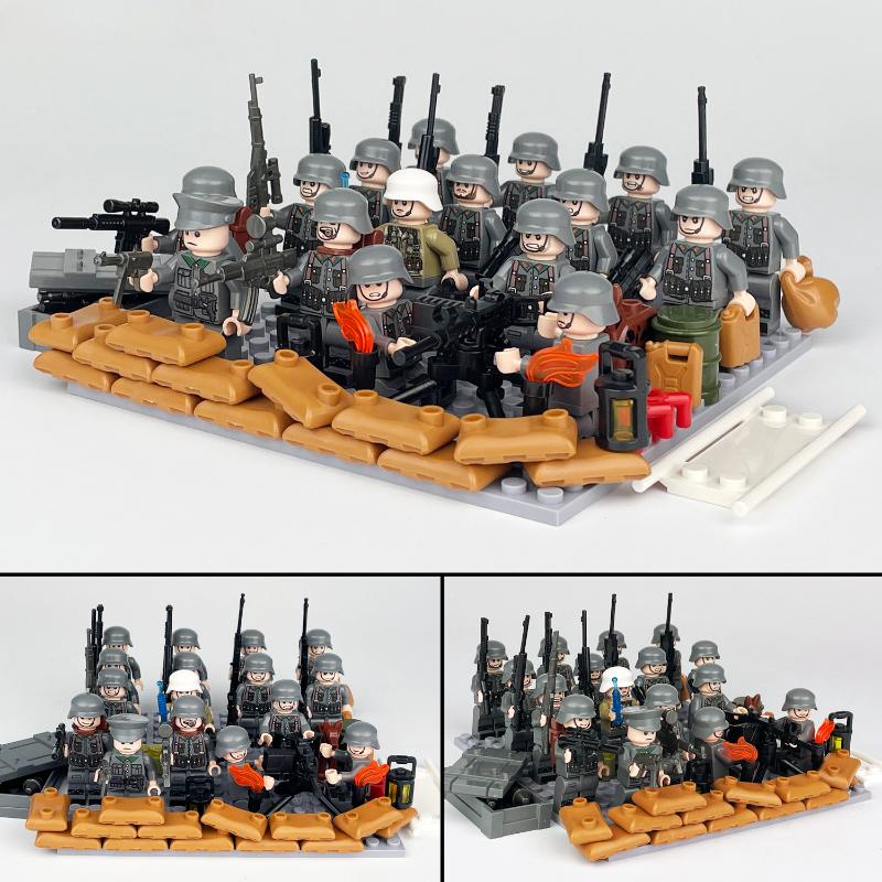 Weltkrieg II Militär Serie Battlefield Medical Corps Soldat Baustein Spielzeug