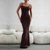 Knitted Dress Halter Neck Solid Color Wrapped Hip Sexy Slim Fit Women's Autumn Winter