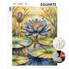 Frameless Pearl Painting Kit Lotus Water Lily DIY Bead Art Canvas Easy Creative Craft for Beginners Home Wall Decor