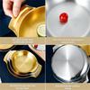 1 szt. Garnek ze stali nierdzewnej z płaskim dnem; złoty dwuuszny zintegrowany talerz na owoce morza; garnek do ramenu; restauracja owoce morza suchy garnek; pasta snac