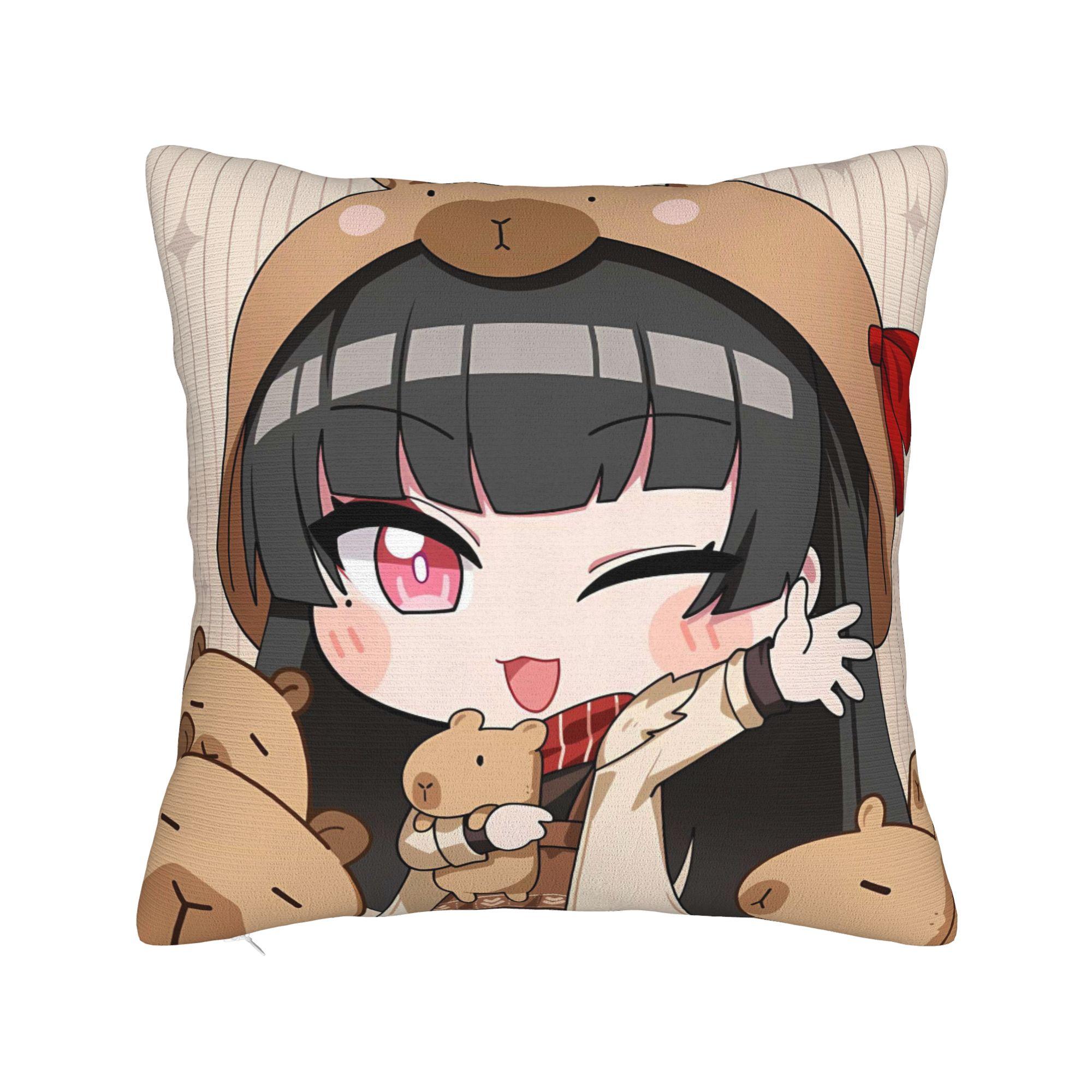 

Pillow Case Wuthering Waves Chisa Soft Pillow Cover For Living Room Sofa Kawaii Pillowcases 20x20Inch