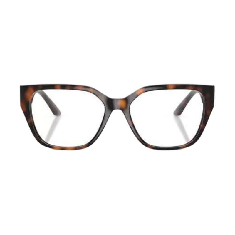 Versace Temple Logo Design Nylon Square Optical Glasses Women's Tortoiseshell 65992118 VE3387U 108-Tortoiseshell 54