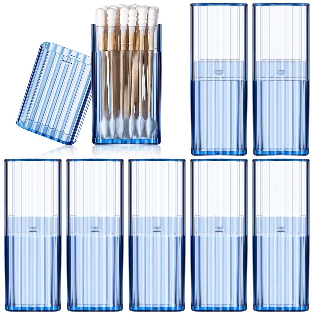 8 Pack Project Storage Box Portable Creative Storage Box Dental Toothpick Holder Floss Qtip Travel Case Transparent Flosser Disp