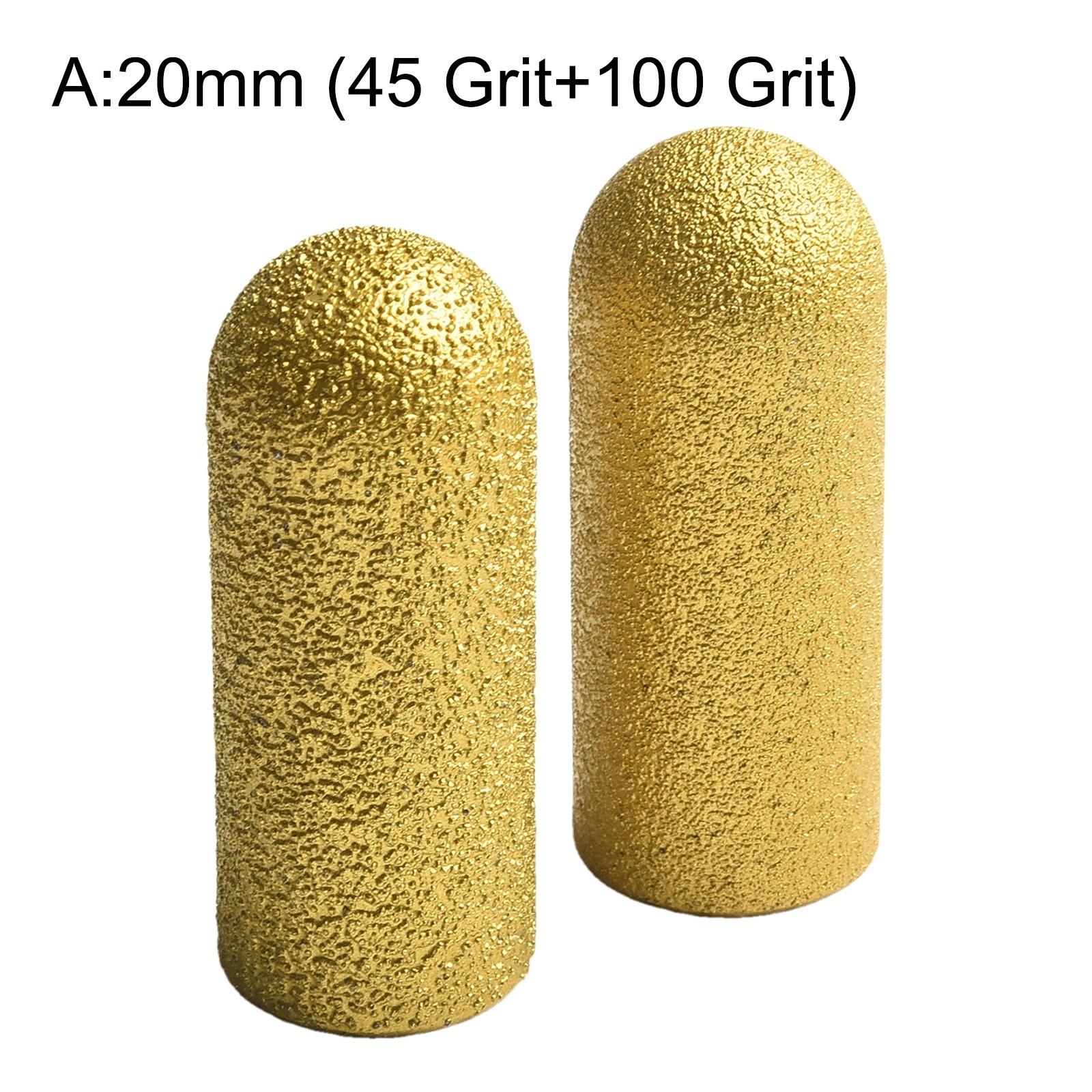 

2 шт. Алмазний паяний пальчиковий біт Шліфувальний круг Фрезерувальна обрізна шліфувальна головка