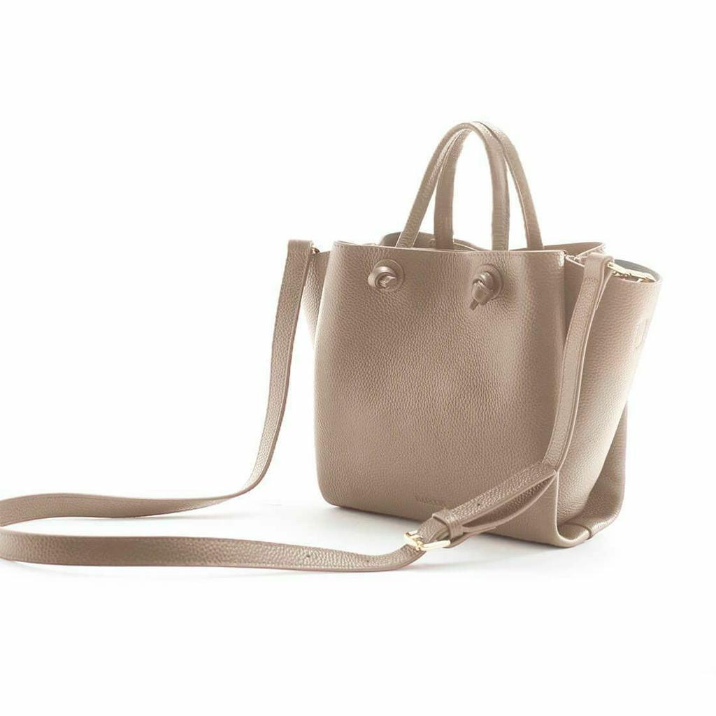 Barcos Leather One Bordeaux 2-Way Handbag, Women's, Size,