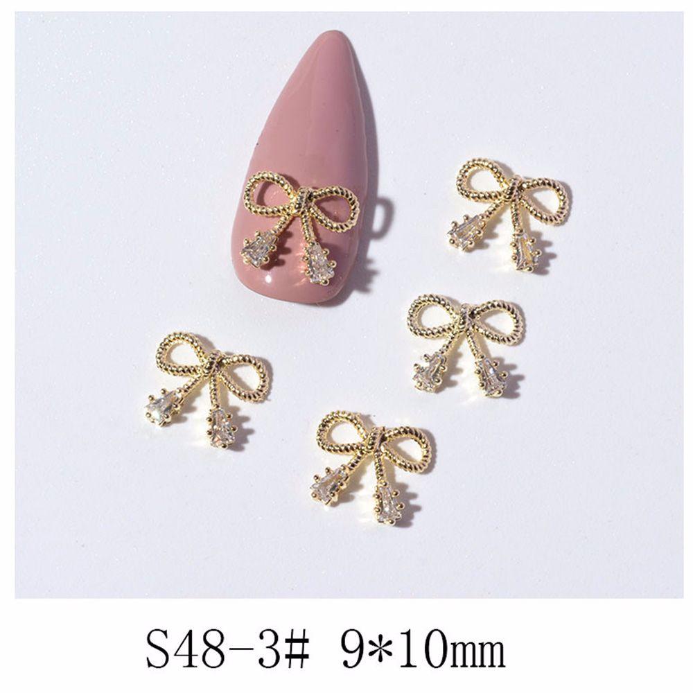 Pearl Crystal Butterfly Nail Jewelry Bow Nail Rhinestones Manicure Tools DIY Nail Art Decorations