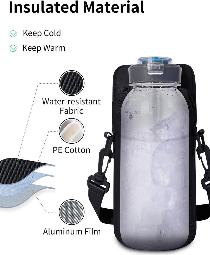 Men's Crossbody Gym Bag - Magnetic Fitness Shoulder Bag with Water Bottle Storage