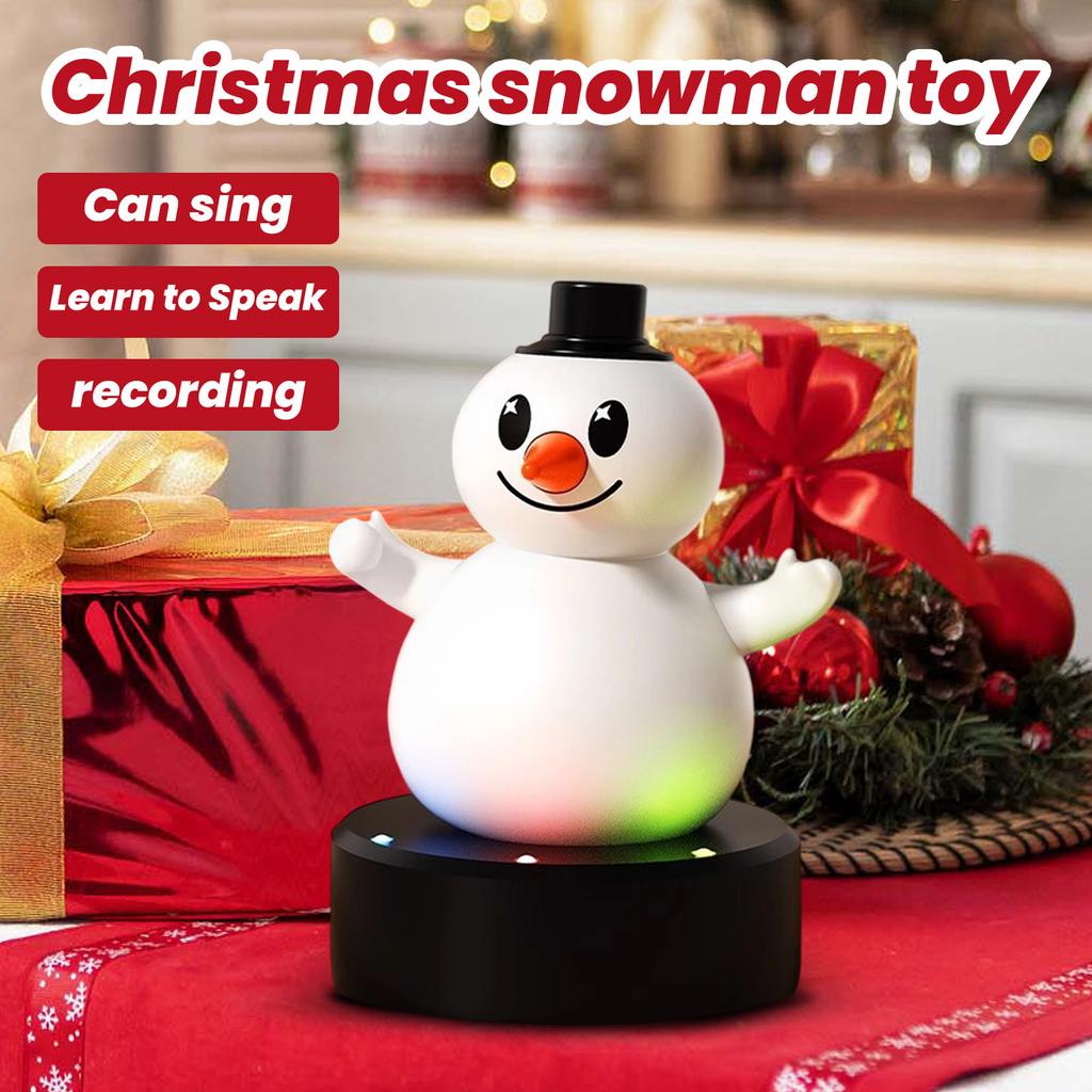 Christmas Snowman Toy Can Sing And Learn To Talk. Tumbler To Coax Children To Jump And The Snowman.
