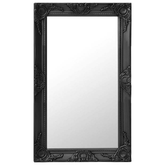 VidaXL Miroir mural style baroque 50x80 cm noir 320323