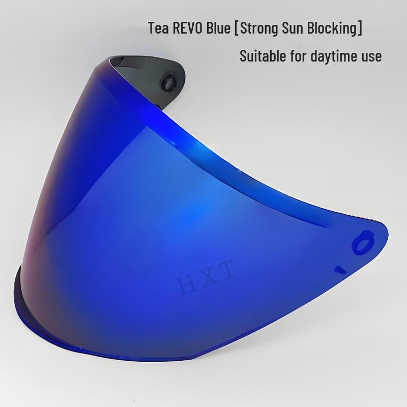 Mirror Visor for OF626 COMPASS Half Helmet with Sun Protection, Electroplated, Day and Night Use
