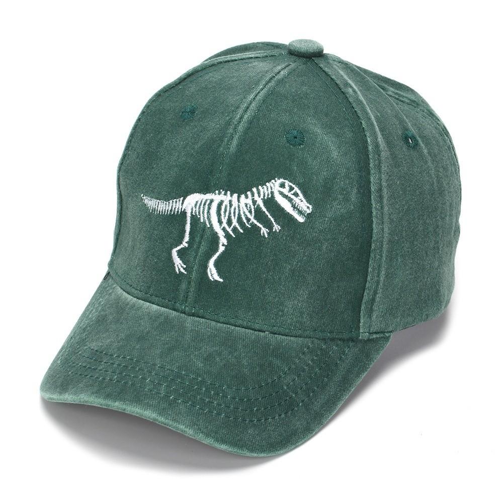 Embroidered Dinosaur Baseball Cap Cotton Kids Sports Hat Casual Sun Hat  Summer