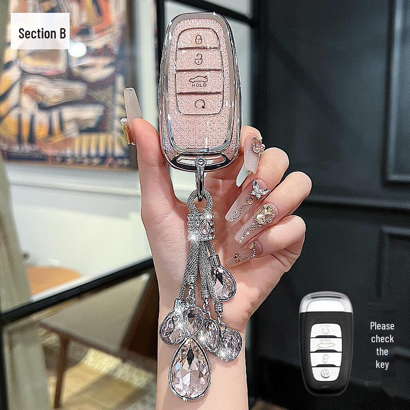 Custom Key Case for Hongqi Models: HS5, H5, H9, EQM5, H6, HS7 - Premium Design for Men and Women