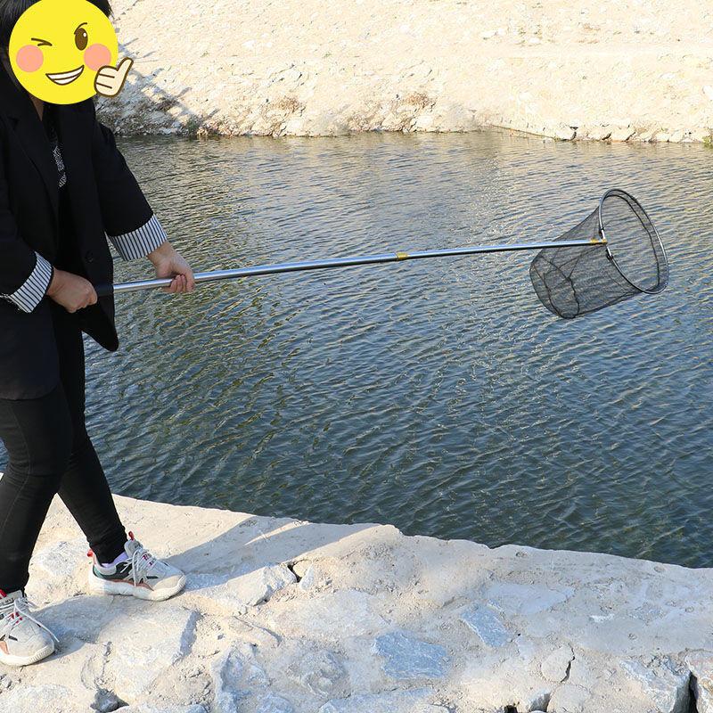Stainless Steel Telescopic Fishing Rod and Landing Net Set