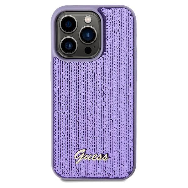 Guess Guhcp14Xpsfdgsu Iphone 14 Pro Max 6.7 Fioletowy/Purple Hardcase Sequin Script Metal