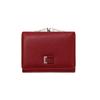 TOEDNNQI Women's Mini Wallet with Clasp Closure, Tri-Fold, Compact, Small, Holds Bills Securely, Cute, Coin Purse, Card Slots, Student Gift (Red)