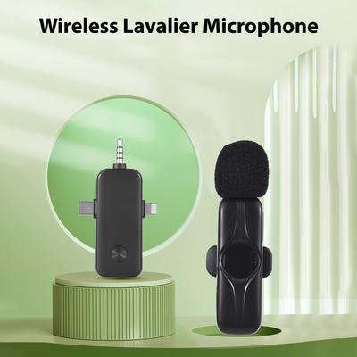 Drahtloses Lavalier-Mikrofonsystem, Doppelmikrofon, Rauschunterdrückung, integrierter DSP-Chip, 2,4 GHz