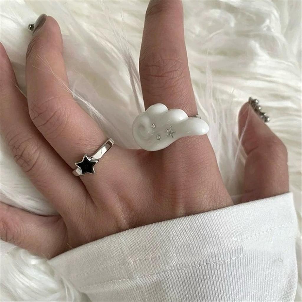 Unique Crystal Rhinestones Adjustable Angel Wing Ring Handmade Finger Ring Alloy Jewelry For Women Teens Daily Wear
