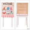 Easter Theme Chair Cover, Indoor Decorative Gnomes Cute Rabbit Pattern Chair Cover, Cute Cartoon Style Home Decorations