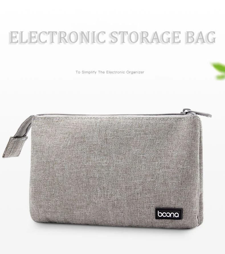 Oxford Cable Storage Bag Travel Electronics Organizer Gadget Bag For Power Bank, iphone,Earphone Wire, USB Charger