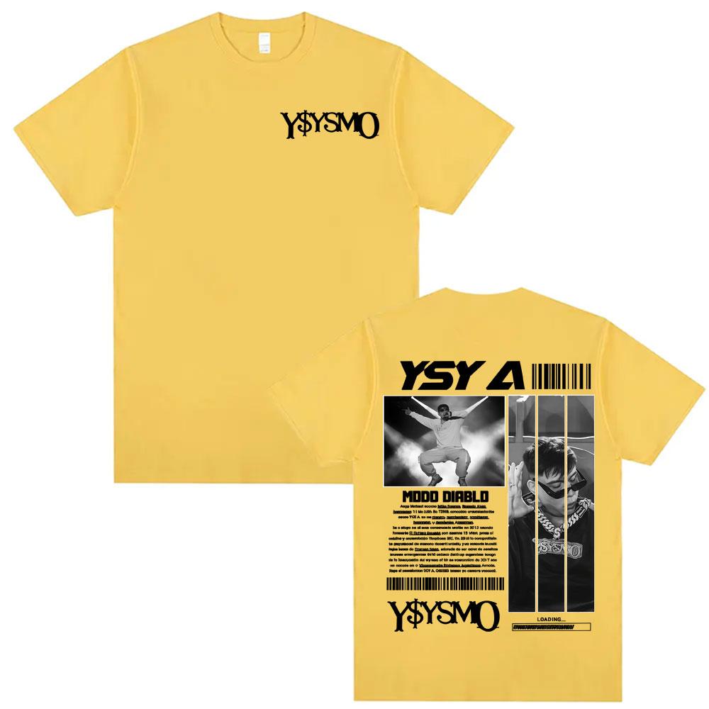 Rapper Ysysmo Ysy A Album Tour 2025 T-shirts for Men Women Fashion Hip Hop Pop Music T Shirt 100% Cotton Loose Oversized T-shirt
