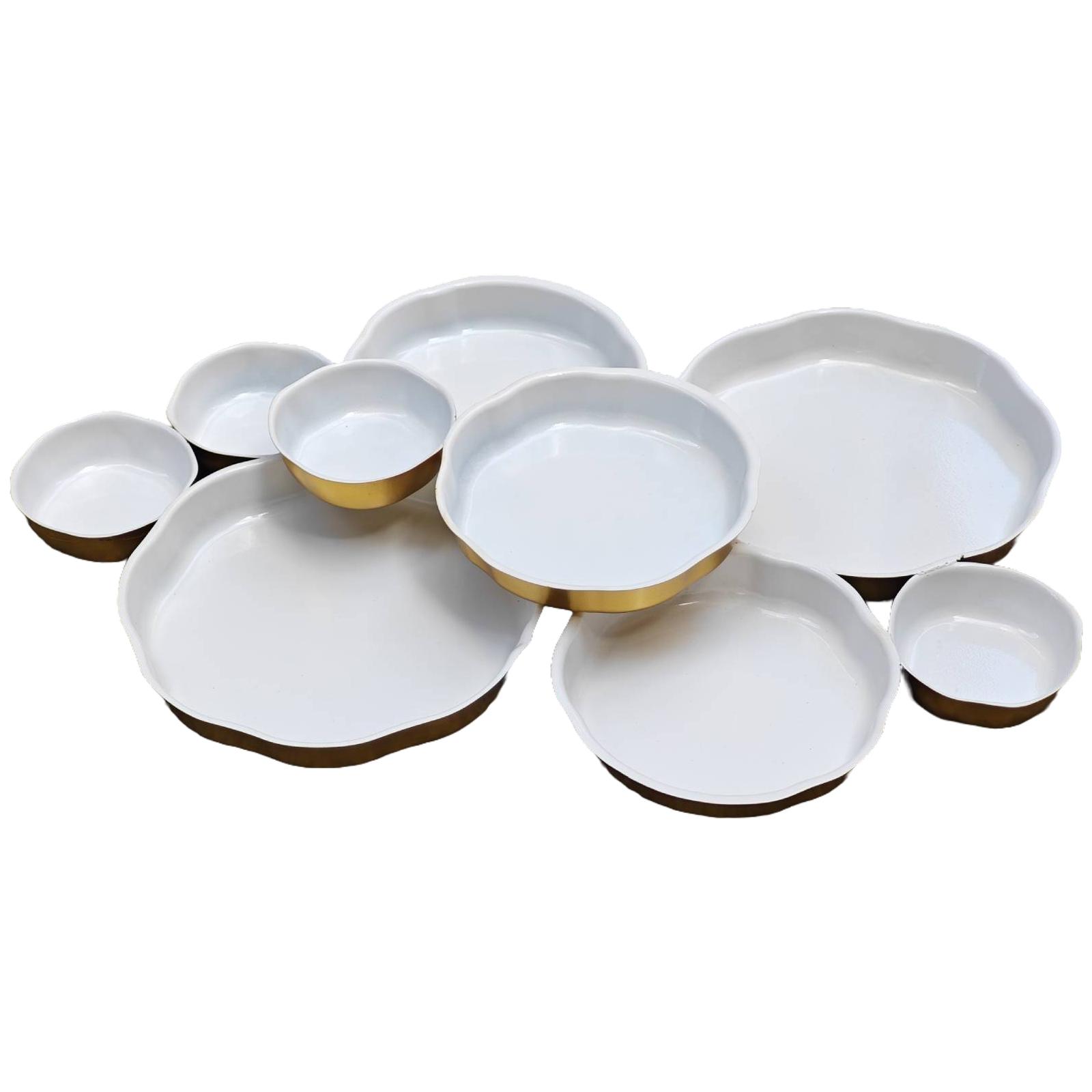 

9 Grid Decorative Cluster Serving Bowls Elegant Snack Tray Multi Bowl Platter for Home Decor Gifts Parties & Weddings