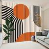 Nordic Vikama Abstract Geometric Print Curtains Protect Privacy Living Room Bedroom Windows Home Decor Curtain Polyester Washable Perfect For Area