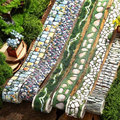 Beautiful Day Stone Path PET Tape: Landscaping Journal Sticker 