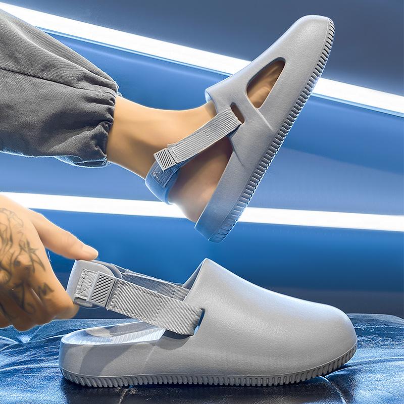 

Тапочки Baotou на толстой подошве для пар, легкие, нескользящие, для занятий спортом, полупрозрачные туфли с отверстиями, сандалии 44/45