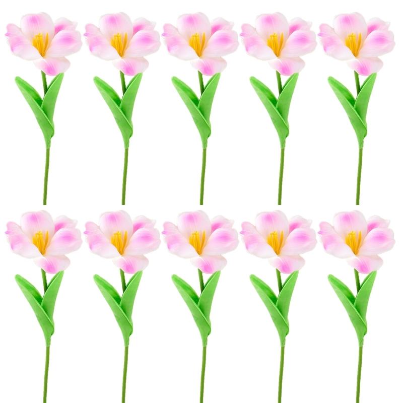 10Pcs Artificial Flower Bouquets Simulation Flowers Bouquets Arrangement for Wedding Party Home Garden Decoration
