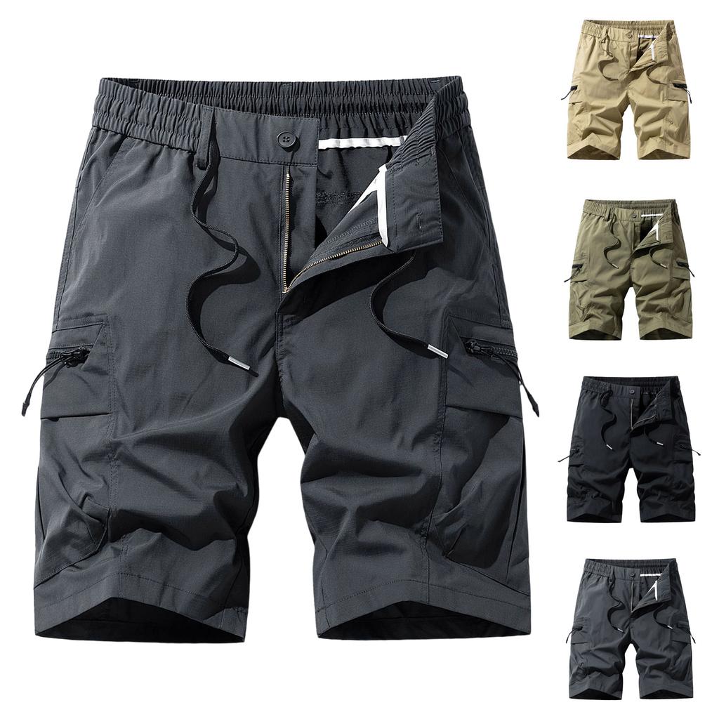 Men's Fashion Multiple Pockets Five-pocket Pants Loose Casual Wear Work Pants Shorts