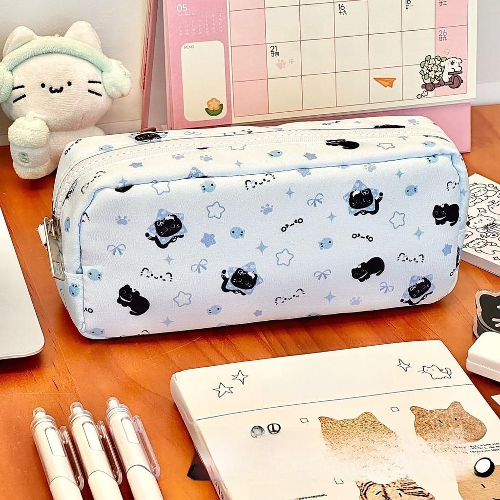 Student Organizer Pencil Pouch With Large Capacity And Adorable Elephant Pattern