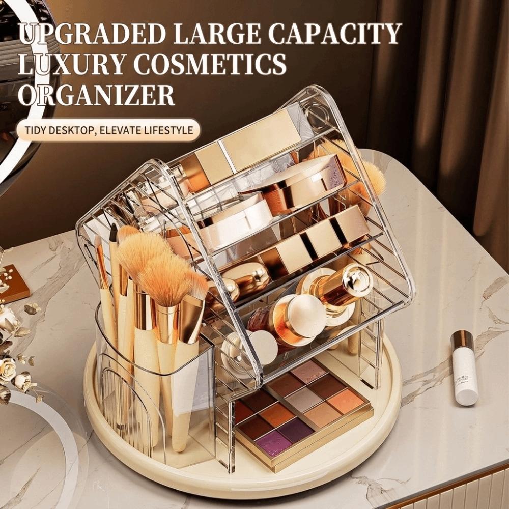 Large Capacity Desktop Cosmetic Organizer Multifunctional Skincare Holder Pen Holder Household