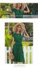 Women's Summer Polka Dot Round Neck Midi Dress with Retro Pleated Skirt
