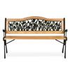 Park Bench With Backrest 123.5 X 74 X 48 Cm Gardi Tulip Sofotel