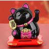 Solar Powered Fortune Cat Figurine Waving Wealth Waving Hand Cat Ornaments  Holiday Gift
