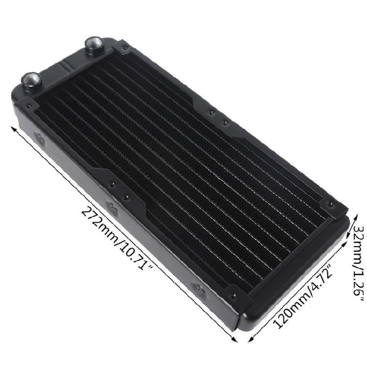 Aluminum Water Cooling Radiator 10 Tubes Heat Exchanger CPU Heatsink Cooler Fast Heat Dissipation for PC Computer