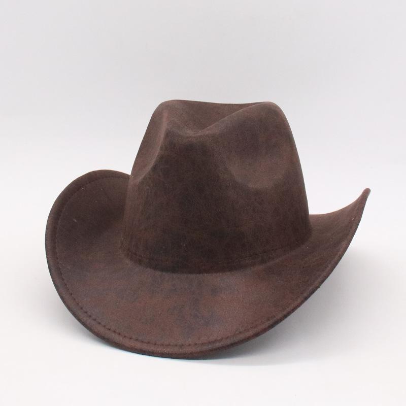 Spring And Autumn Crack Gentleman'S Hat Vintage Western Cowboy Top Hat Jazz Hat
