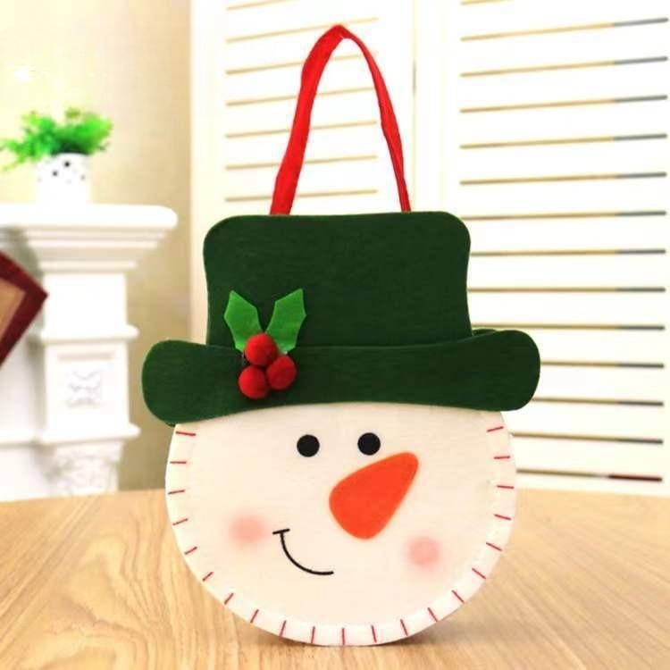 Children's Candy Bag Christmas Gift Bag Decorative Supplies Double-sided Three-dimensional Cartoon Creative Gift Bag