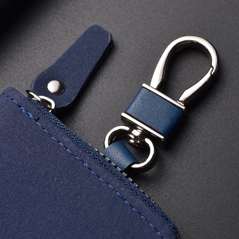 New Leather Keychain Men Women Key Holder Organizer Pouch Large Capacity Car Key Wallet Housekeeper Key Case Mini Card Bag