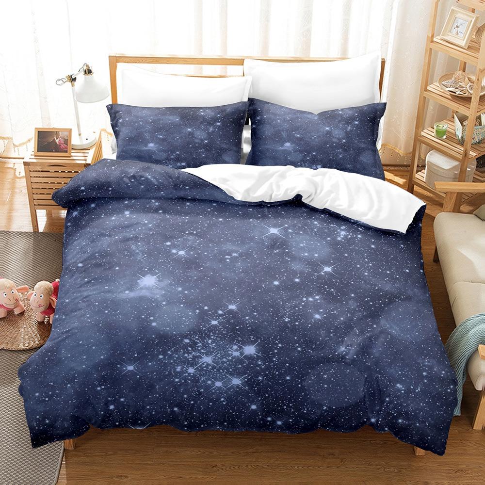 3D Print Cosmic Galaxy Bedding Sets For Boys ,Astral Duvet Cover Set,Microfiber Comforter Cover,Outer Space Bed Set For Teen Kid