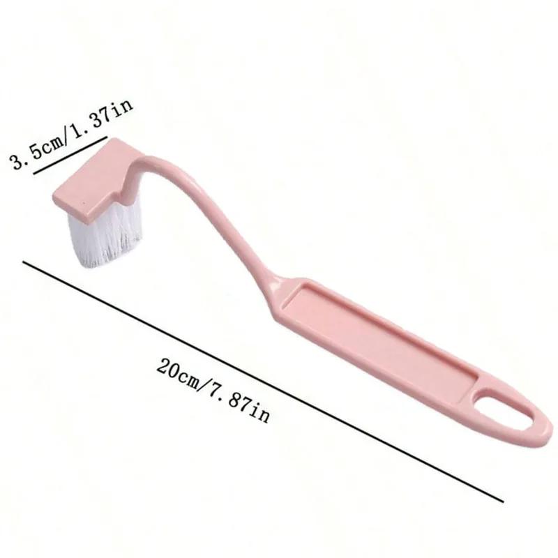 Curved V-shaped Toilet Brush with Long Handle and Soft Bristles, No Dead Corners for Cleaning, Wall Mounted Household Use