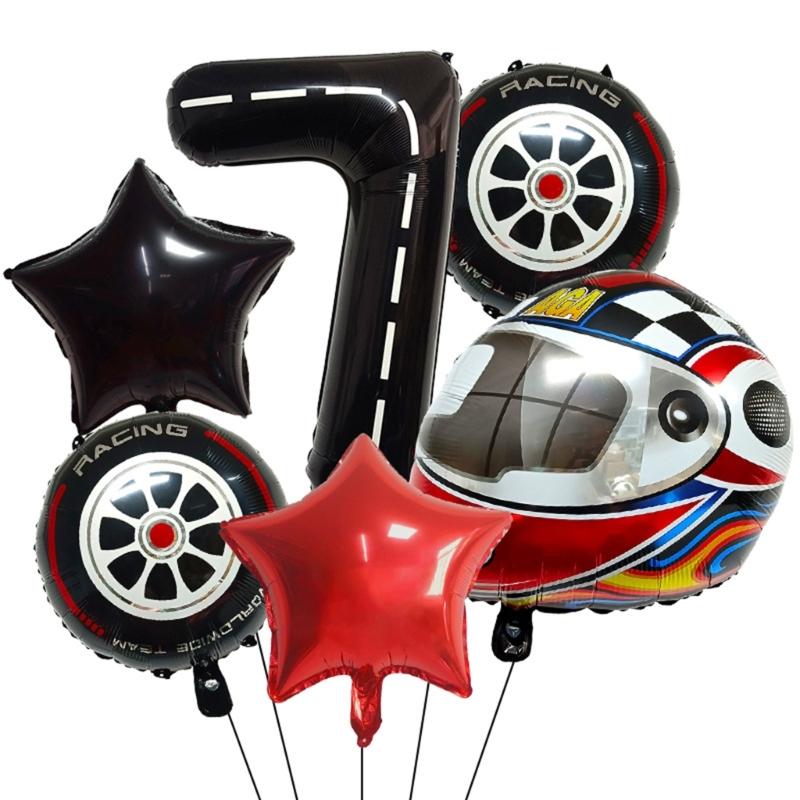 High Quality 40 Inch Aluminum Foil Racing Balloon Set with Sturdy Portable Construction Ideal for Indoor Outdoors Party Use