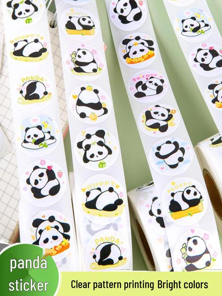 Chinese Style Cute Panda Stickers for Kids: Small Animal Designs for Water Bottles, Journals, and Rewards
