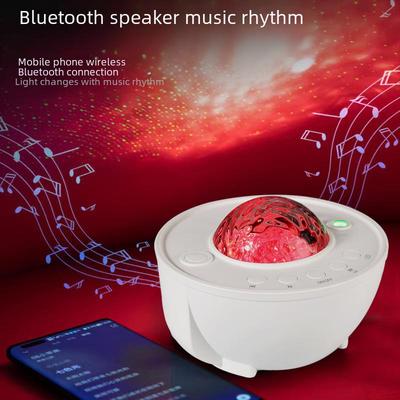 Bluetooth Rotating Starry Sky Projector: Night Light & Christmas Decoration with Ocean Water Patterns