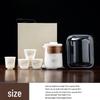Premium Mutton Fat White Porcelain Panda Travel Tea Set - Portable Kung Fu Set with One Pot and Four Cups for Car, Outdoor, and Camping Use.