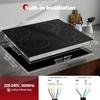 Glass Ceramic Hob 4 Plates, Built-in Hob 60 Cm, Hob 4 Hobs, 6600 W, Double & Oval Cooking Zone,, Touch, Timer, CHE66S244