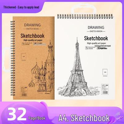 A4 Spiral-Bound Professional Sketchbook for Drawing and Doodling